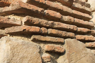 OLD toffee coloured bricks in Antigua Guatemala