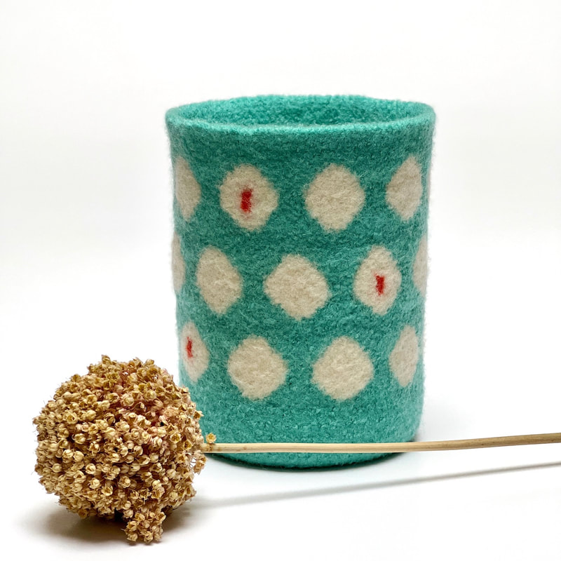 BOL straight sided hand felted vessels from zed handmade