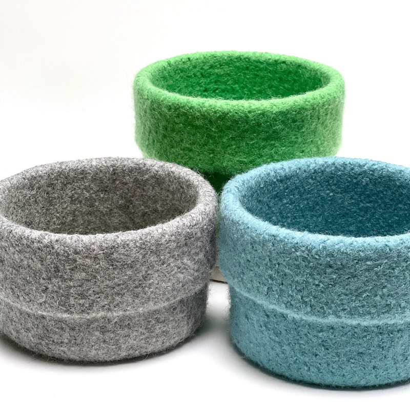 CUFF hand felted vessels from zed handmade