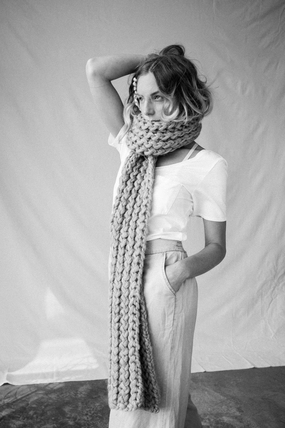 The LANE scarf is part of the zed | custom program - a hand knit scarf made especially for you