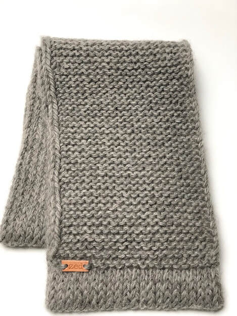 SOPHIE hand knit cowl in slate alpaca wool