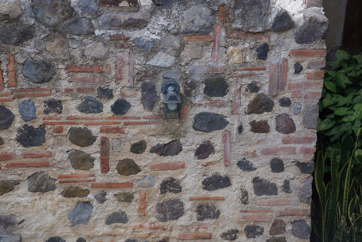 Hand-built stone wall in Guatemala