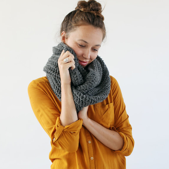 JULES hand knit peruvian highland wool infinity scarf