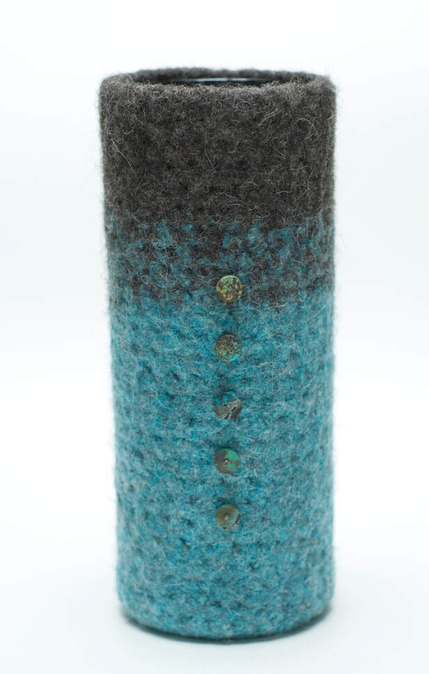 BOL vase is a hand felted 9